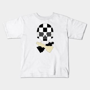 Chessboard Skull Kids T-Shirt